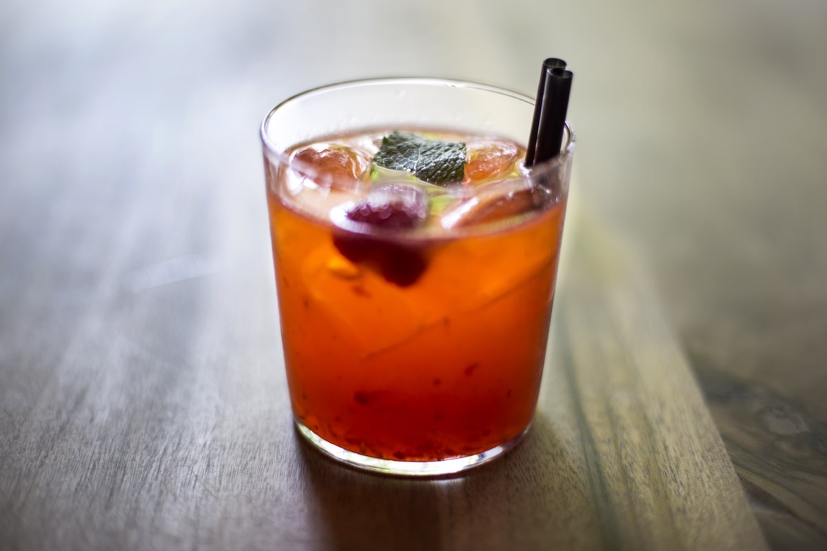 Non-Alcoholic Citrus Whiskey with Plum & Sage